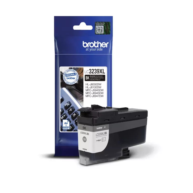 Brother LC-3239XLBK rašalo kasetė, 1 vnt. Originali, didelės talpos (XL), juoda