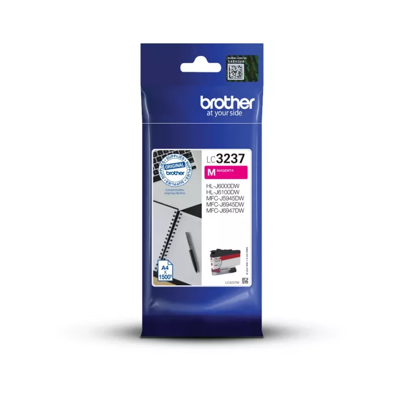 Brother LC3237M rašalo kasetė 1 vnt. Originali standartinės talpos purpurinė