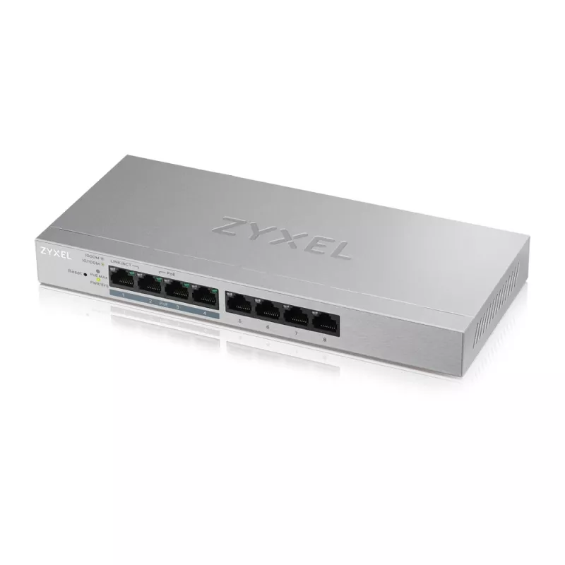 Zyxel GS1200-8HP v2 valdomas Gigabit Ethernet (10/100/1000) maitinimas per Ethernet (PoE) pilka