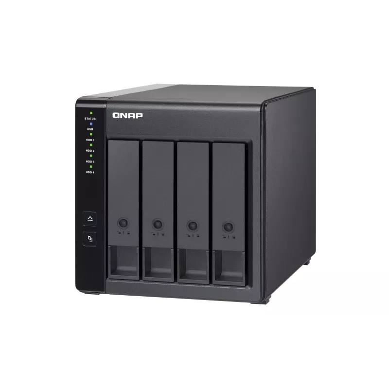 QNAP TR-004 išorinis diskų korpusas HDD/SSD korpusas Juodas 2.5/3.5 colio