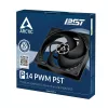 ARCTIC P14 PWM PST slėgiui optimizuotas 140 mm ventiliatorius su PWM PST