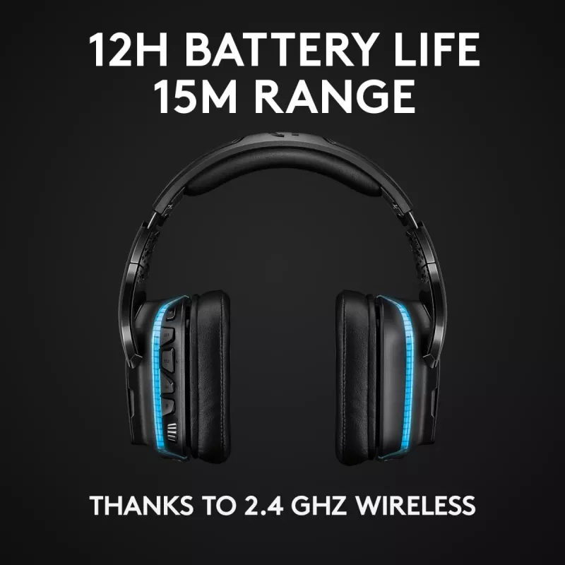 LOGITECH G935 Belaidės 7.1 erdvinio garso Lightsync žaidimų ausinės – 2,4 GHz