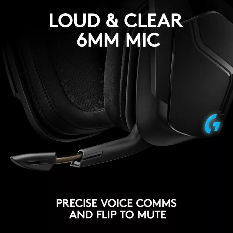 LOGITECH G935 Belaidės 7.1 erdvinio garso Lightsync žaidimų ausinės – 2,4 GHz