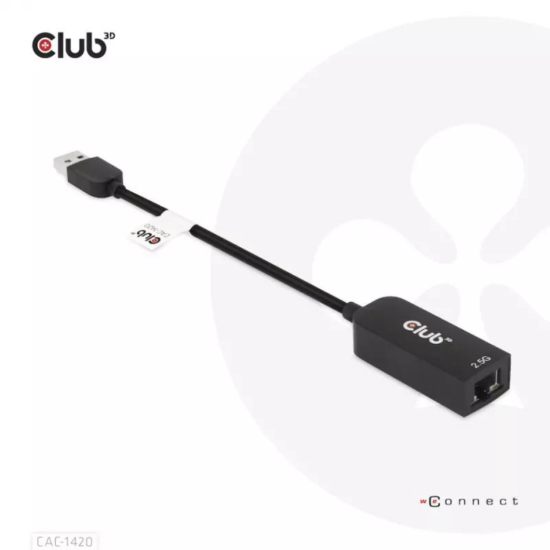 CLUB3D USB 3.2 Gen1 Tipas A į RJ45 2.5Gbps adapteris