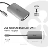 CLUB3D USB3.2 Gen1 Type-C į Dual Link DVI-D HDCP ON versija aktyvus adapteris M/F