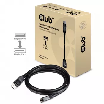 CLUB3D DisplayPort 1.4 HBR3 prailginimo kabelis 8K60Hz V/F 2m/6.56ft