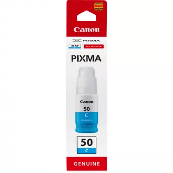 Canon GI-50 C, didelio našumo, rašalo buteliukas, žydra