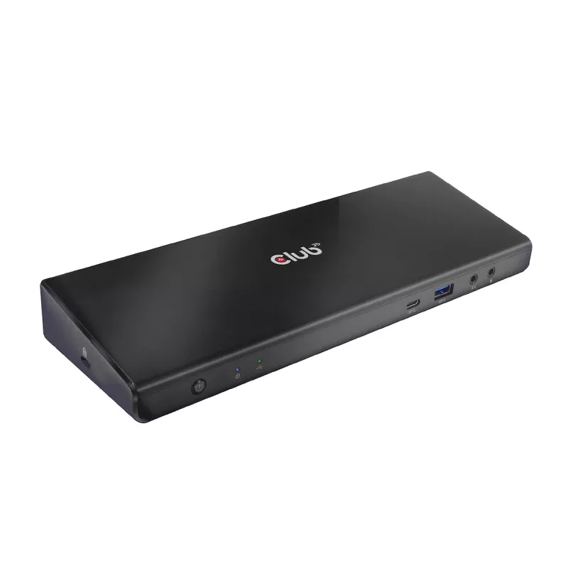 CLUB3D CSV-1562 – USB3.2 Gen1 Type-C universali triguba 4K30Hz įkrovimo stotelė su DisplayLink® sertifikatu. Universali įkrovimo stotelė