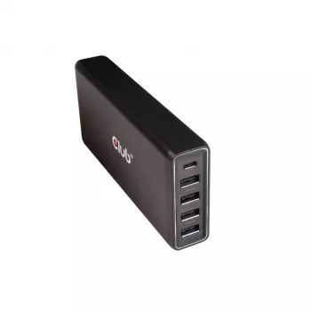 CLUB3D USB Type A ir C maitinimo įkroviklis, 5 prievadai iki 111 W