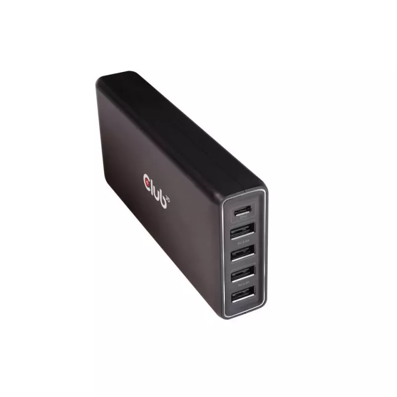CLUB3D USB Type A ir C maitinimo įkroviklis, 5 prievadai iki 111 W