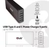 CLUB3D USB Type A ir C maitinimo įkroviklis, 5 prievadai iki 111 W
