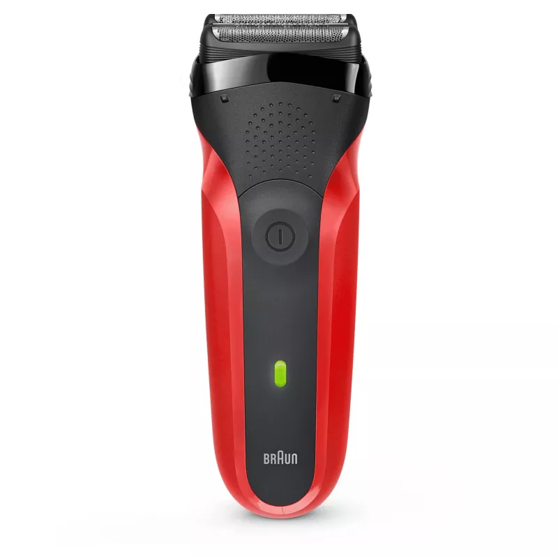 Braun Series 3 300s Folijos skustuvas su trimeriu Juoda, Raudona