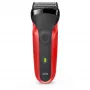Braun Series 3 300s Folijos skustuvas su trimeriu Juoda, Raudona