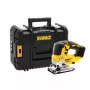 Siaustukas DeWALT DCS334NT-XJ belaidis 18 V, eiga 2,6 cm, pjovimo gylis medienoje 135 mm, kampas 0–45°, viršutinė rankena, minkšta rankena
