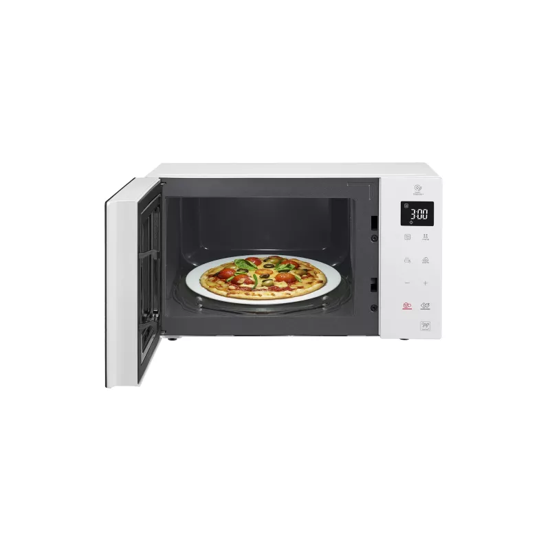 LG MS 23 NECBW juodai balta Solo mikrobangų krosnelė virš viryklės 23 L 1000 W