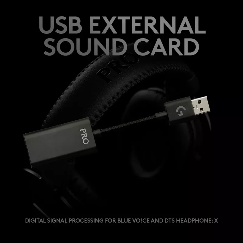LOGITECH G Pro X žaidimų ausinės - 3,5 mm - juodos