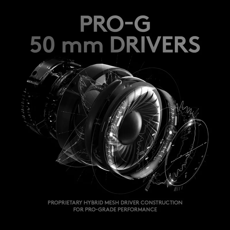 LOGITECH G Pro X žaidimų ausinės - 3,5 mm - juodos