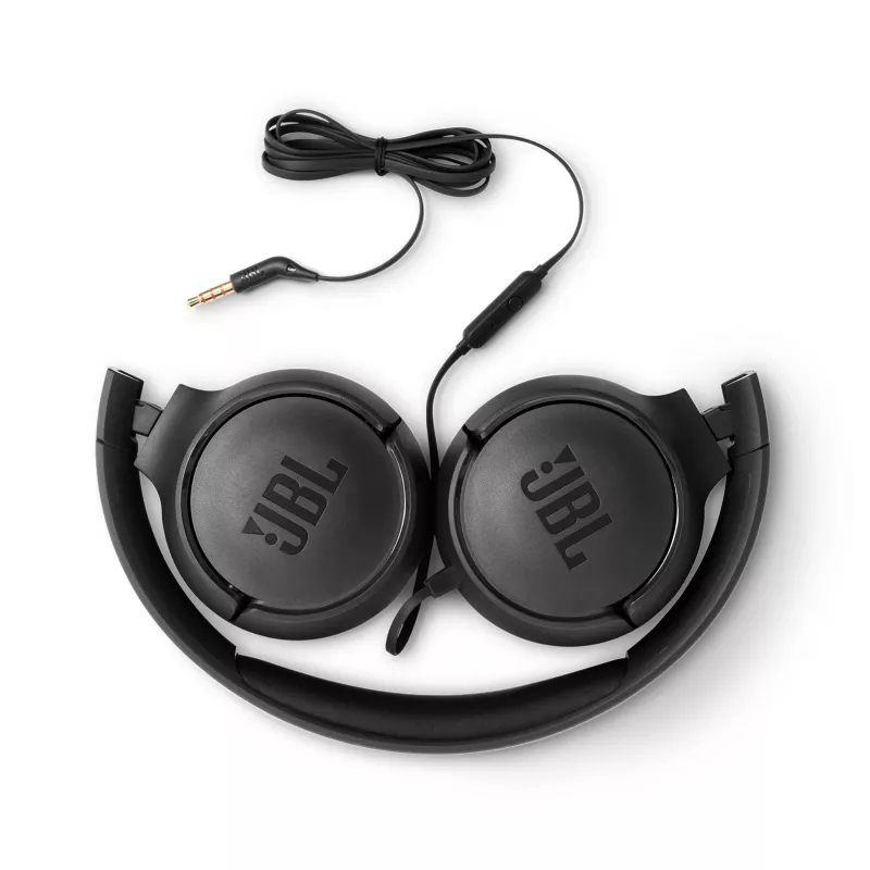 JBL Tune 500 Juoda, laidinis, 20 - 20000 Hz, skambučiams/muzikai, 148 g, ausinės, juodos