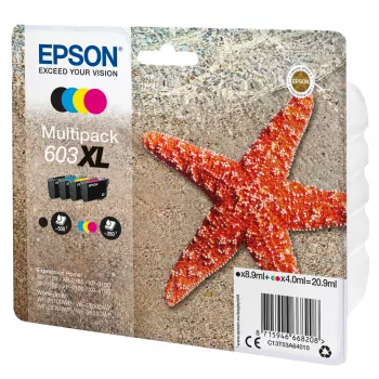 Epson C13T03A64010 rašalo kasetė 1 vnt. Originali didelė (XL) išeiga Juoda, Žydra, Purpurinė, Geltona