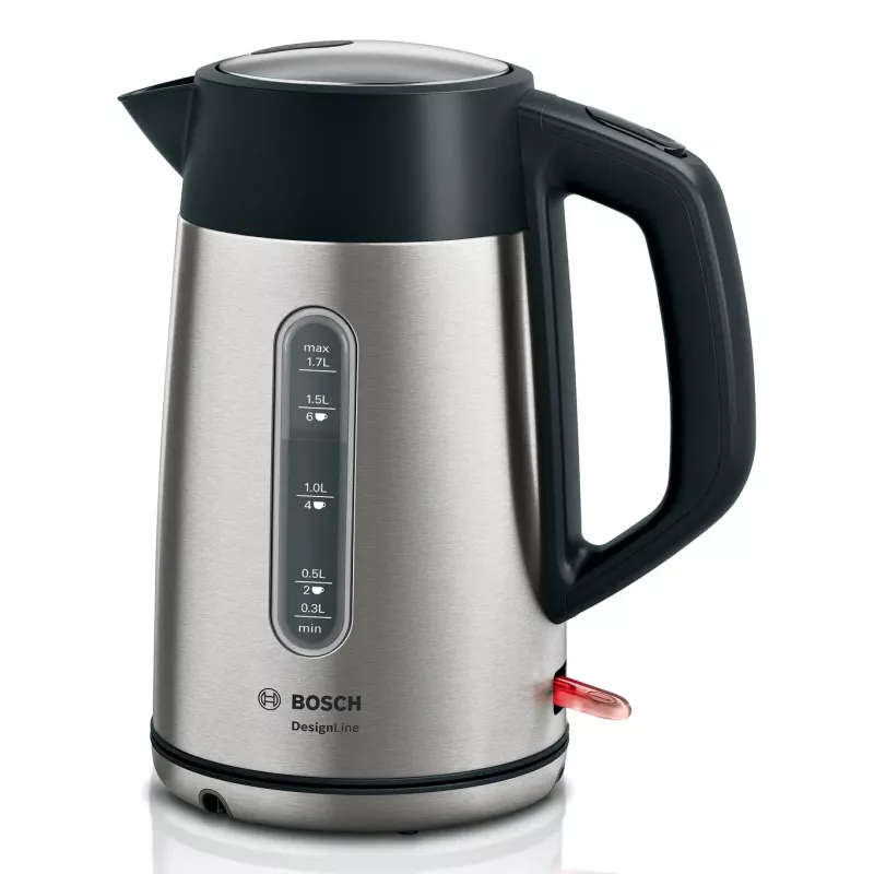 Bosch TWK4P440 elektrinis virdulys 1.7 L 2400 W Juoda, nerūdijantis plienas