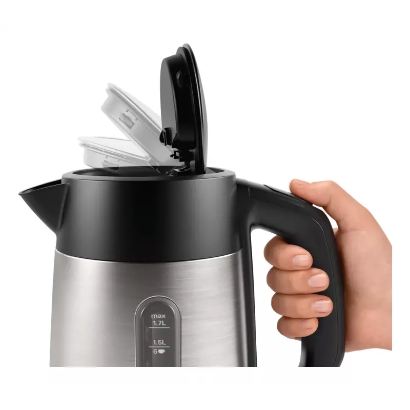 Bosch TWK4P440 elektrinis virdulys 1.7 L 2400 W Juoda, nerūdijantis plienas