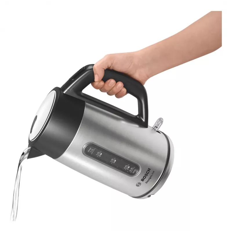 Bosch TWK4P440 elektrinis virdulys 1.7 L 2400 W Juoda, nerūdijantis plienas