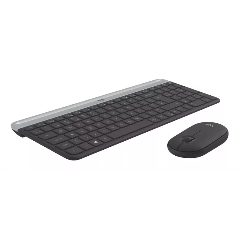 LOGITECH belaidė klaviatūra ir pelė MK470 - grafito spalvos, QWERTY, danų/norvegų/švedų išdėstymas