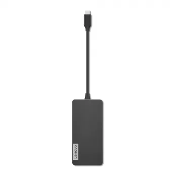 Lenovo GX90T77924 prijungimo stotis — USB-C šakotuvas su HDMI 1.4, 2×USB-A 3.2 Gen1, USB‑2.0, „microSD“ kortelių skaitytuvu, pilka