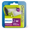 Skutimosi peiliukas Philips Norelco OneBlade QP620/50 pakaitiniai peiliukai, juodi, 2 vnt. pakuotė