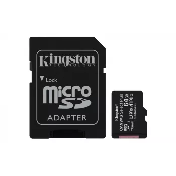Kingston Technology Canvas Select 64GB micSDXC Plus 100R A1 C10 kortelė + ADP