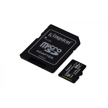 Kingston Technology Canvas Select 64GB micSDXC Plus 100R A1 C10 kortelė + ADP