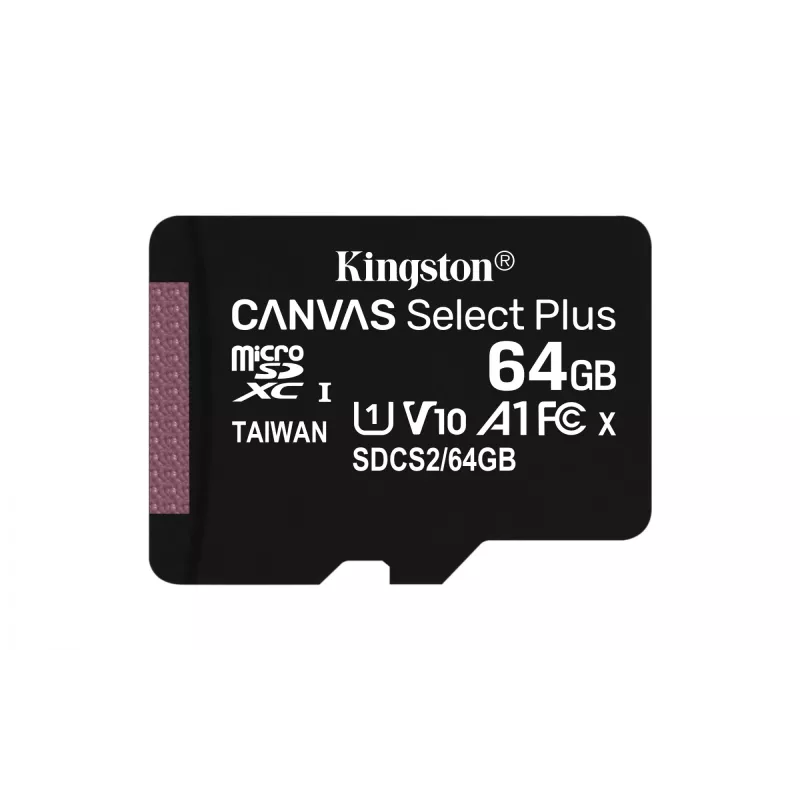 Kingston Technology Canvas Select 64GB micSDXC Plus 100R A1 C10 kortelė + ADP