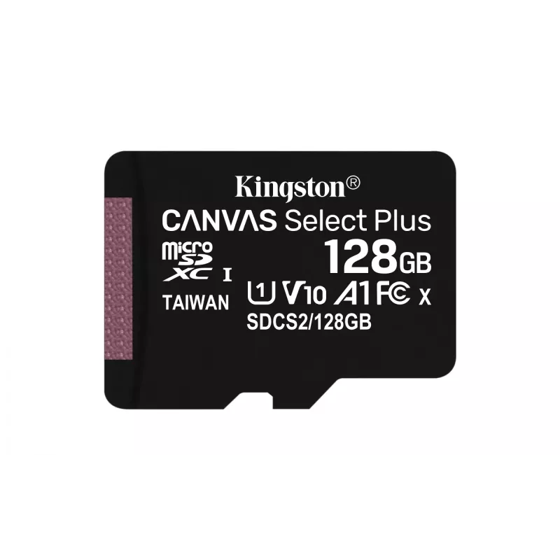 Flash Memory Kingston Technology 128GB microSDXC UHS-I Canvas Select Plus 100R A1 C10