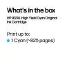 HP 912XL didelės išeigos žydra originali rašalo kasetė