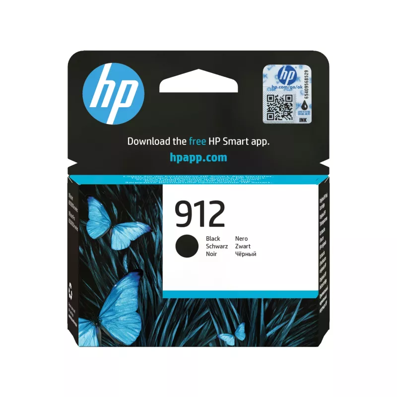 HP 912 Juoda originali rašalo kasetė, juoda, 1 vnt., 250 puslapių