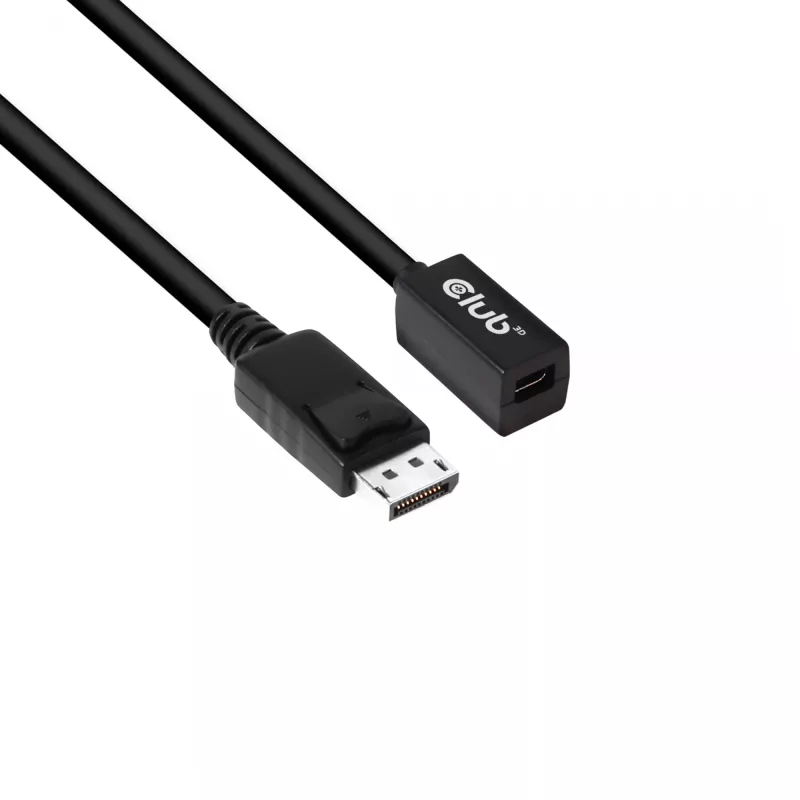 CLUB3D Mini DisplayPort 1.4 į DisplayPort ilginimo kabelis 8K60Hz DSC 1.2 HBR3 HDR abipusis F/M 1m/3,28ft