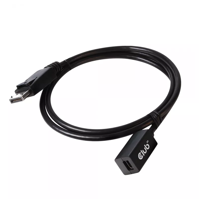 CLUB3D Mini DisplayPort 1.4 į DisplayPort ilginimo kabelis 8K60Hz DSC 1.2 HBR3 HDR abipusis F/M 1m/3,28ft
