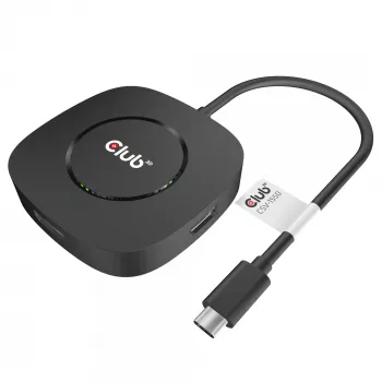 CLUB3D USB Type C 3.2 Gen 1 Multi Stream Transport (MST) Hub DisplayPort 1.4 Trigubas Monitorius
