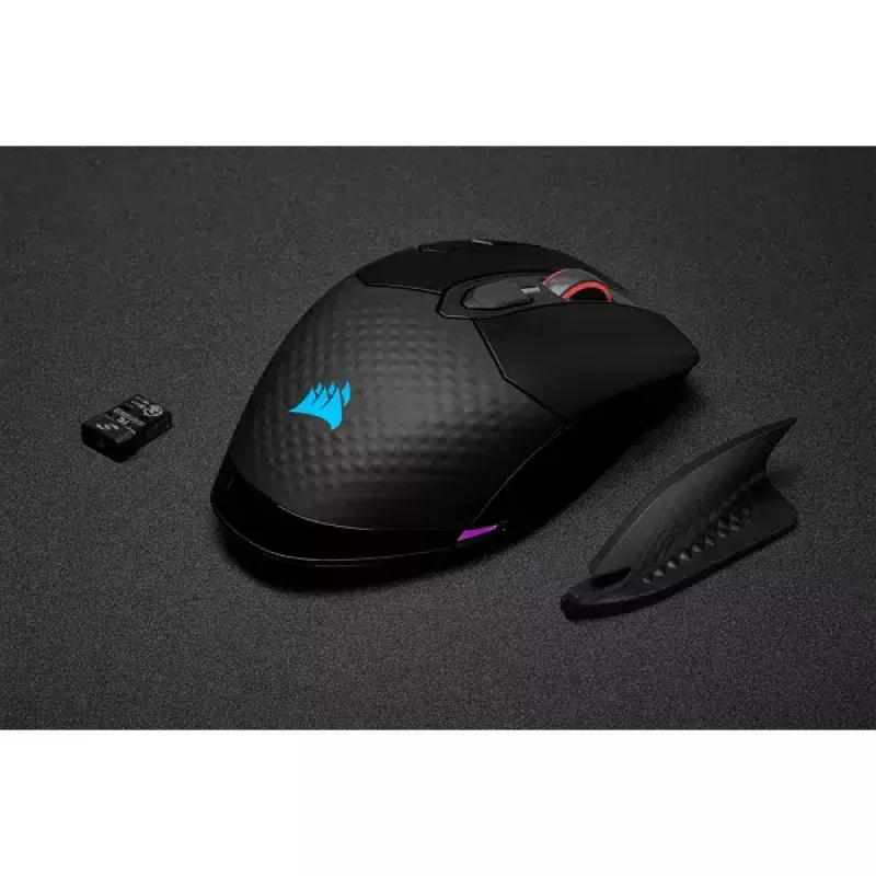 Pelė Corsair DARK CORE RGB PRO RF Wireless + Bluetooth + USB Type-A
