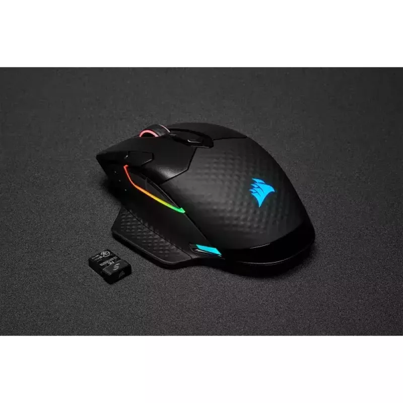 Pelė Corsair DARK CORE RGB PRO RF Wireless + Bluetooth + USB Type-A
