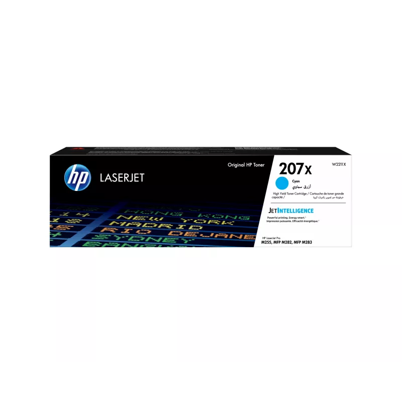 HP 207X didelės išeigos žydra originali LaserJet tonerio kasetė, 2450 puslapių, žydra, 1 vnt.