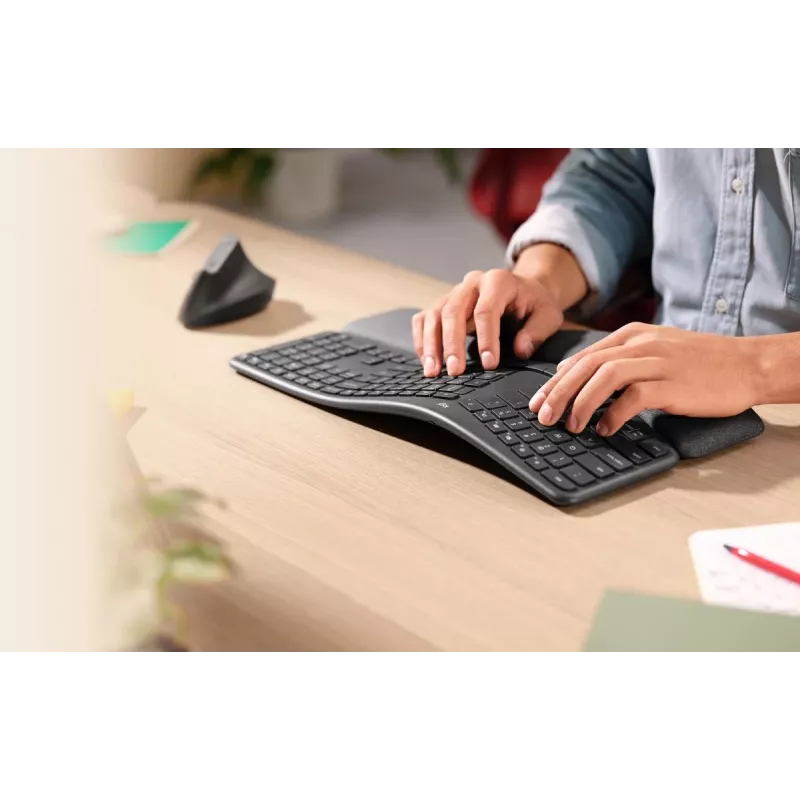 LOGITECH Ergo K860 - Belaidė išskleidžiama klaviatūra Graphite Qwerty Pan Nordic