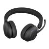 Jabra Evolve2 65 USB-C Black MS Stereo, belaidis, biuras/skambučių centras, 20 - 20000 Hz, 176,4 g, ausinės, juoda