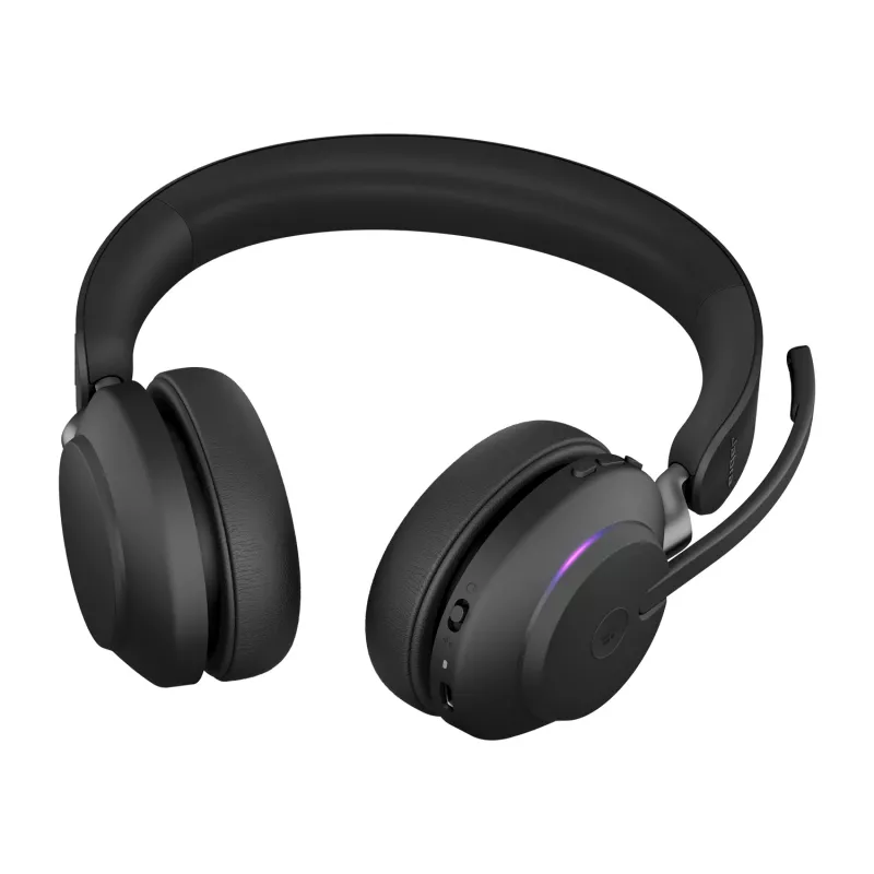 Jabra Evolve2 65 USB-C Black MS Stereo, belaidis, biuras/skambučių centras, 20 - 20000 Hz, 176,4 g, ausinės, juoda