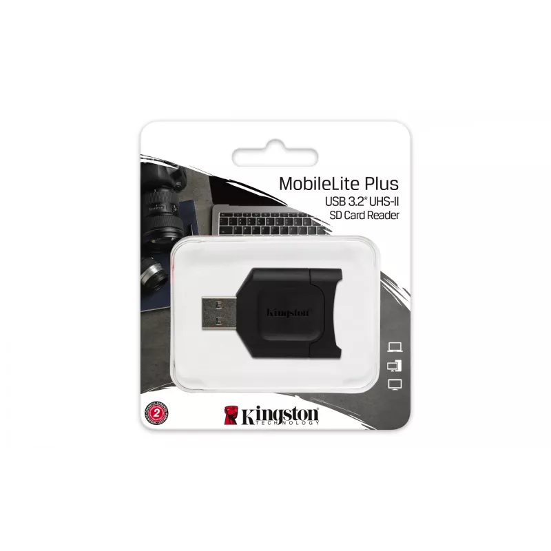 Kingston Technology MobileLite Plus kortelių skaitytuvas USB 3.2 Gen 1 (3.1 Gen 1) Type-A juodas