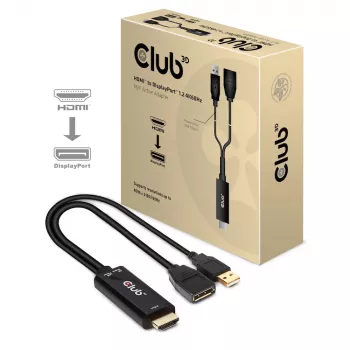 CLUB3D CAC-1331 vaizdo kabelio adapteris 0,25 m HDMI DisplayPort juodas