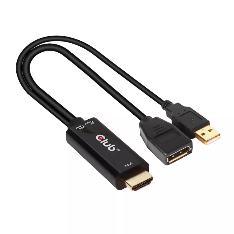 CLUB3D CAC-1331 vaizdo kabelio adapteris 0,25 m HDMI DisplayPort juodas