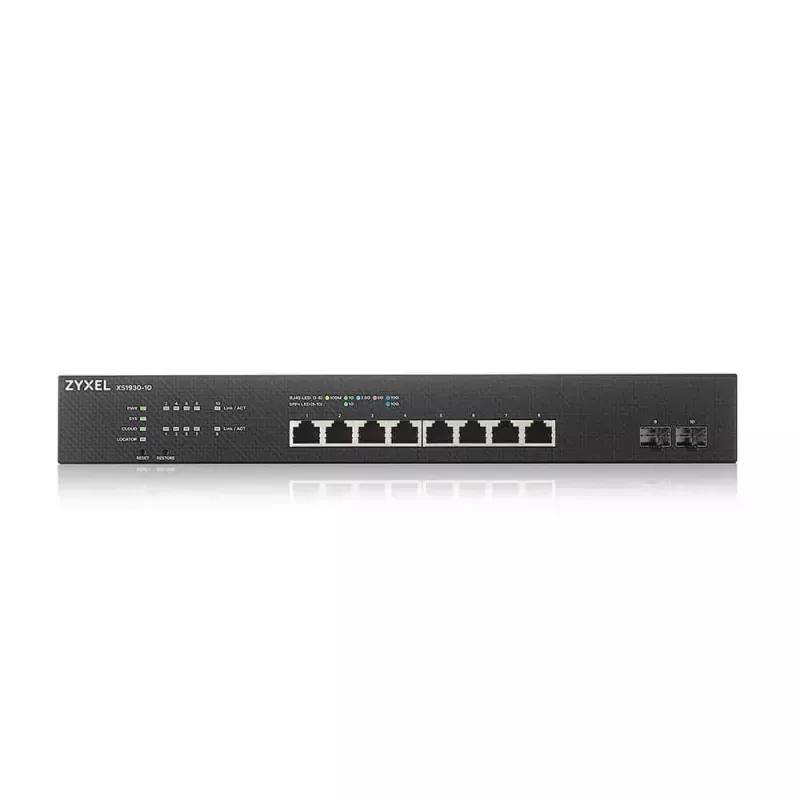 Zyxel XS1930-10-ZZ0101F tinklo jungiklis Valdomas L3 10G Ethernet (100/1000/10000) Juoda