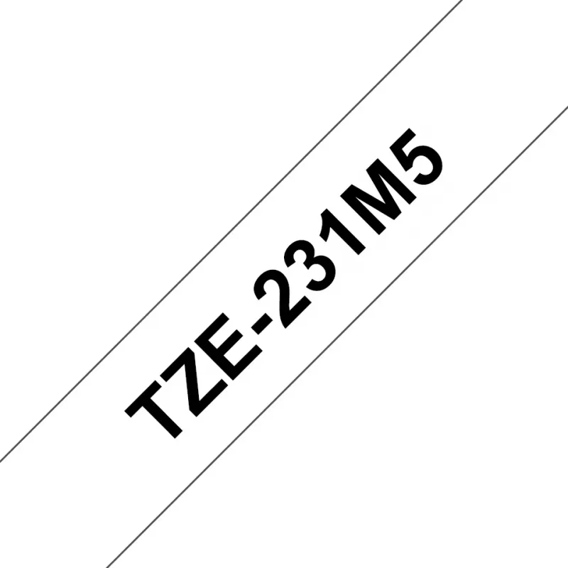 Brother TZE-231M5 etiketavimo juosta Juoda ant balto