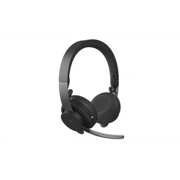 Logitech Zone Wireless MS 981-000854 Bluetooth ausinės, uždedamos ant ausų, aktyvus triukšmo slopinimas, Qi belaidis įkrovimas, Microsoft Teams, grafito spalvos